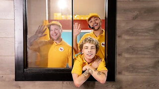 Drive-thru workers Vincent Revero and Nico Scooby fuck