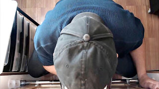 Guy Enjoys A Gloryhole Blowjob