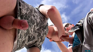 Cameron James and Sean Taylor take turns with the eager bottom, nobody's shy about sharing in this scene