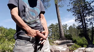 Exib session on a big rock on the banks of the river #7