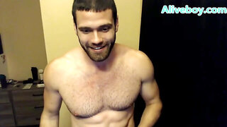 Amazing cumshot!sexy guy wanking off