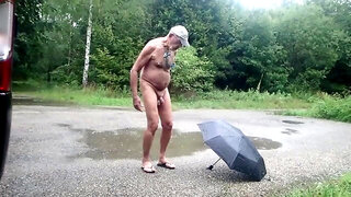 exhibition in the rain