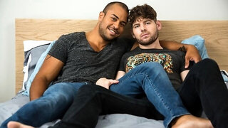 Interracial fuck with newcomers Julian Grey and Connor Halsted