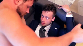 MENATPLAY Men In Suits Damon Heart And Logan Moore Ass Breed