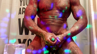 A big cock man, gay solo masturbation, gay muscle