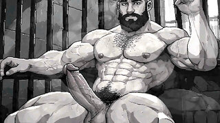 Solo male, loud male moaning, heterosexual