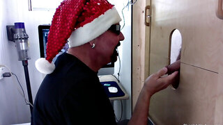 Dad Gets Gloryhole Cock Milking