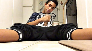 Amateur Twink Lucas Jacks Off In The Kitchen