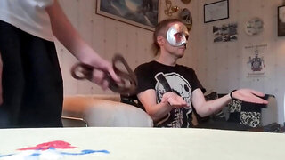 Gay punishment, twink whipped, spanking library