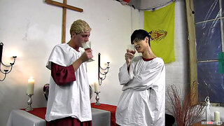 Hot Choir Makes A Milky Mess - Nail Brooks & Skye Romeo