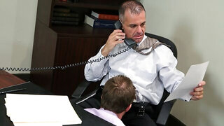 Quick gay fuck at the office, starring Beau and John Marcus