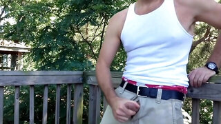 Jerking Off By The Creek On A Pier Verbal In My Wifebeater And Boxers