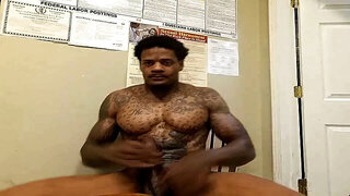Big cock solo, black bodybuilder