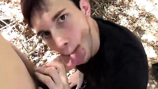Straight dude James with nice ass gets hammered in the woods