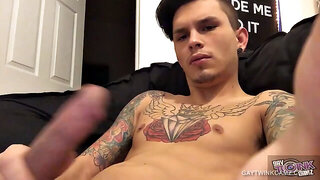 Seth Knight takes a hard cock and moans with pleasure