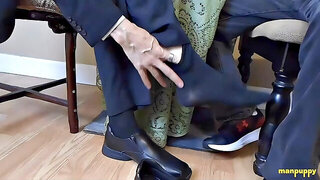 Elis Ataxxx Cums in His Pants During Foot Domination Interview